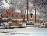 Snowy Taos Plaza - Taos, New Mexico